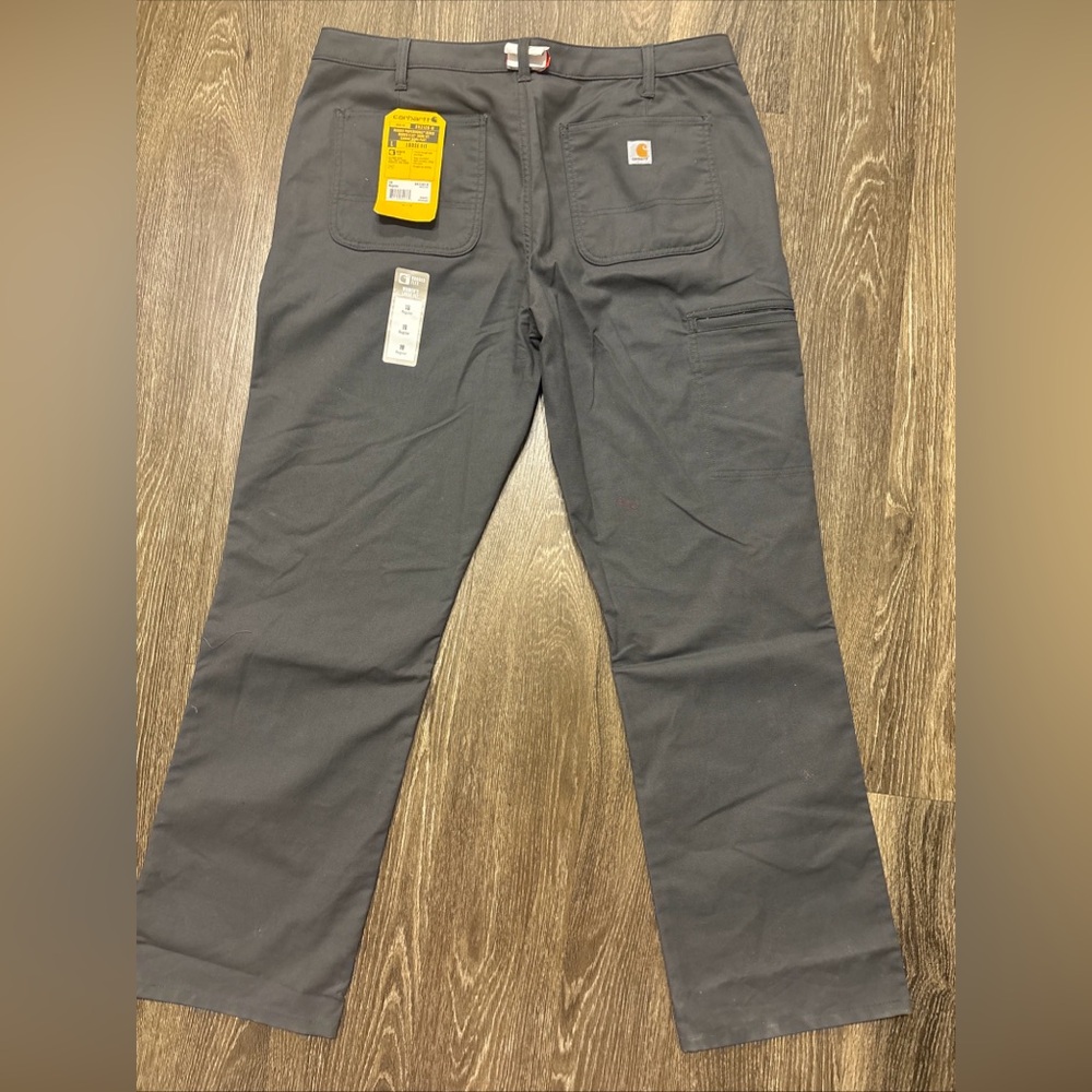 Carhartt Dark Gray Cargo Work Pants with Utility Pockets